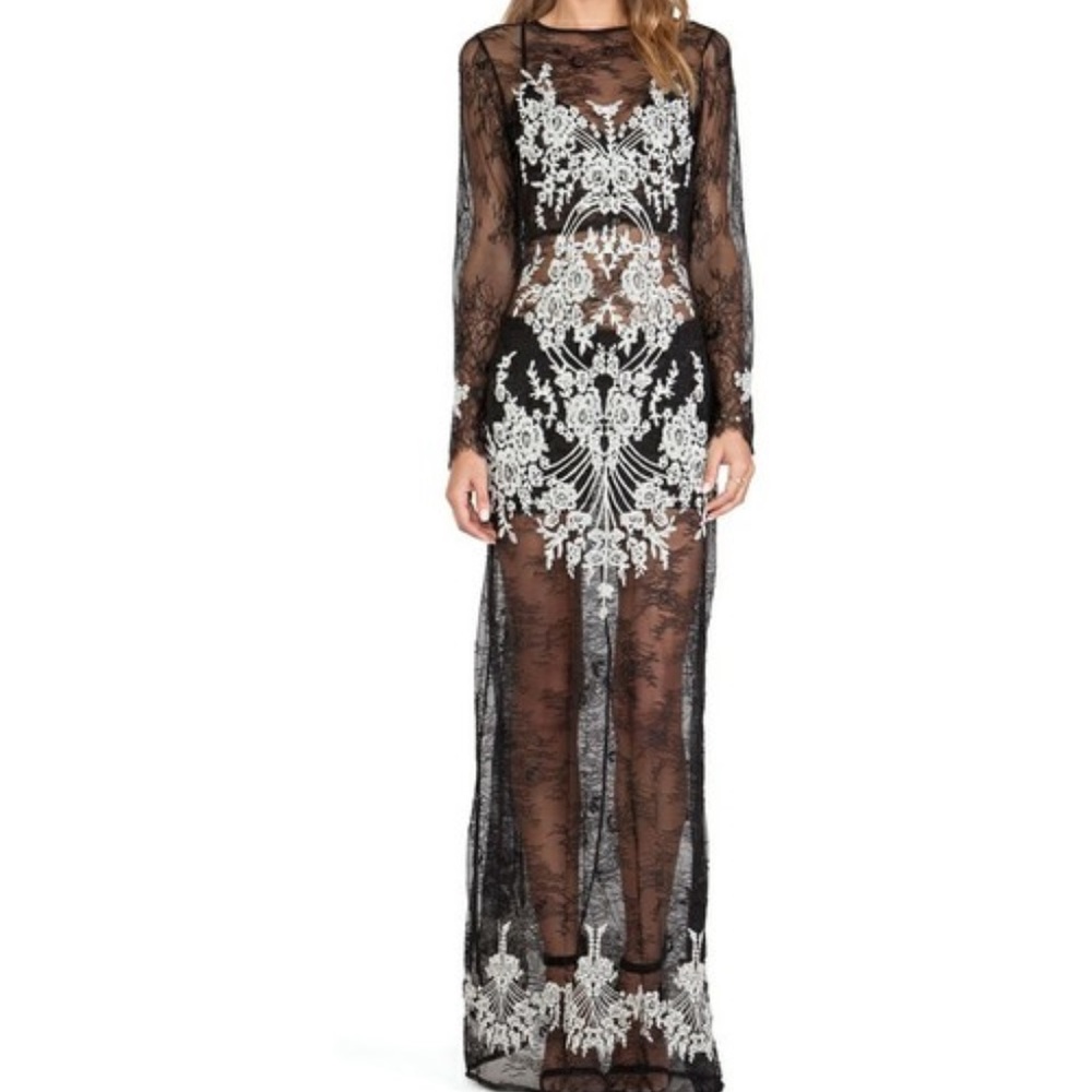 BNWT For Love & Lemons Lacey Dreams Maxi Dress - Picture 3 of 4